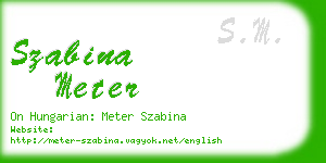 szabina meter business card